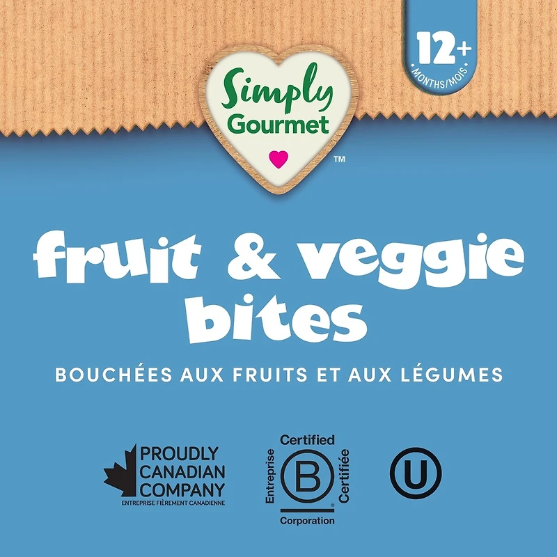 Simply Gourmet Apple Carrot with Chia Bites toddler snack