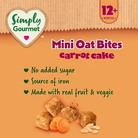 Collation pour tout-petits Simply Gourmet mini bouchées à l'avoine gâteau aux carottes