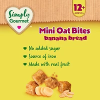 Collation pour tout-petits Simply Gourmet mini bouchées à l'avoine pain aux bananes
