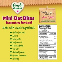 Collation pour tout-petits Simply Gourmet mini bouchées à l'avoine pain aux bananes