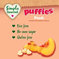 Simply Gourmet Peach Puffies baby snack