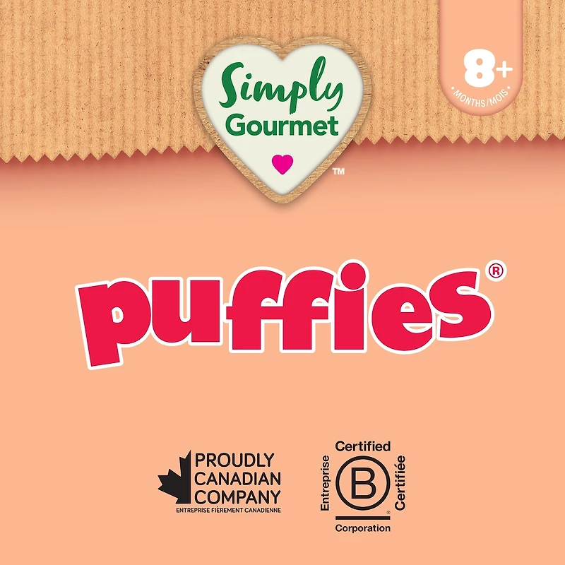 Collation pour bébé Simply Gourmet Puffies à la Pêche