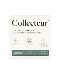 100% Certified Organic Cotton Tampons, Super Absorbency