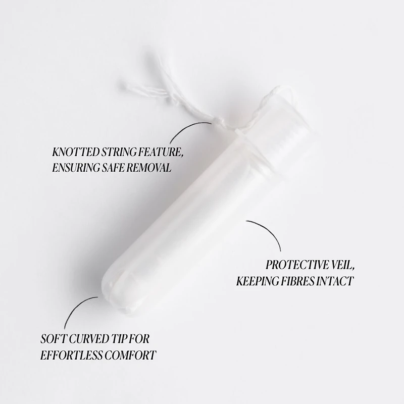 100% Certified Organic Cotton Tampons, Super Absorbency