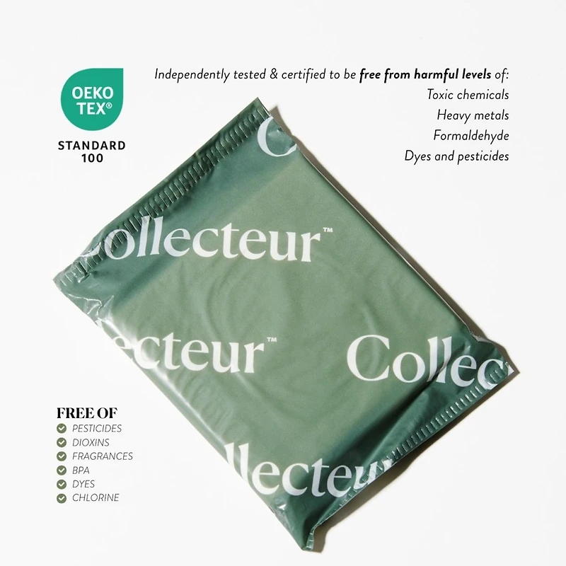 Serviettes hygiéniques ultra-minces en coton 100 % biologique certifié, absorption jour