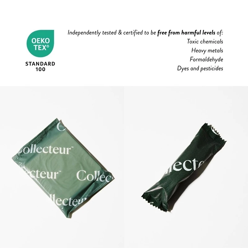 Tampons et serviettes hygiéniques ultra-minces avec ailes en coton 100 % biologique certifié, boîte de 30