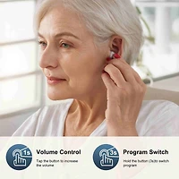 Ceretone Fusion Rechargeable In-The-Ear (ITE) Hearing Aids – Comfortable Design, Nearly Invisible,  6-Level Volume Control, 4 Preset-program