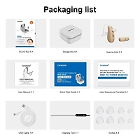 Ceretone Solid Rechargeable Behind-the-Ear (BTE) Hearing Aids - Premium Comfort Design and Nearly Invisible, Easy Handling, Noise Cancellation