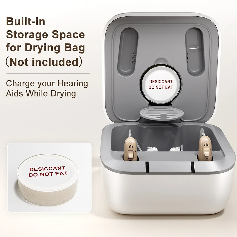 Ceretone Solid Rechargeable Behind-the-Ear (BTE) Hearing Aids - Premium Comfort Design and Nearly Invisible, Easy Handling, Noise Cancellation