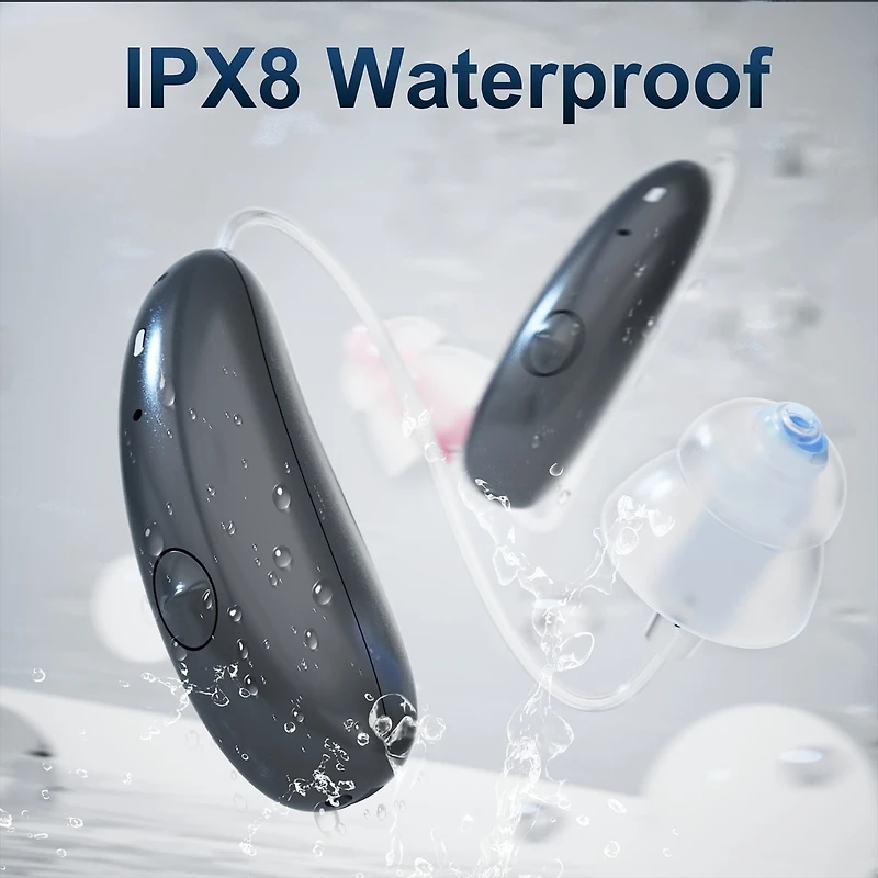 Ceretone Beacon Rechargeable Behind-the-Ear (BTE) Hearing Aids – Music Streaming, Phone Call Support, Self-Fitting To Suit Your Specific Hearing Needs