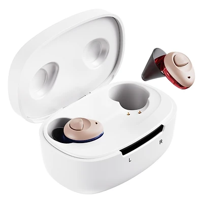 Ceretone Torch Rechargeable In-The-Ear (ITE) Hearing Aids – Premium Comfort Design and Nearly Invisible, Advanced Wind Noise Management