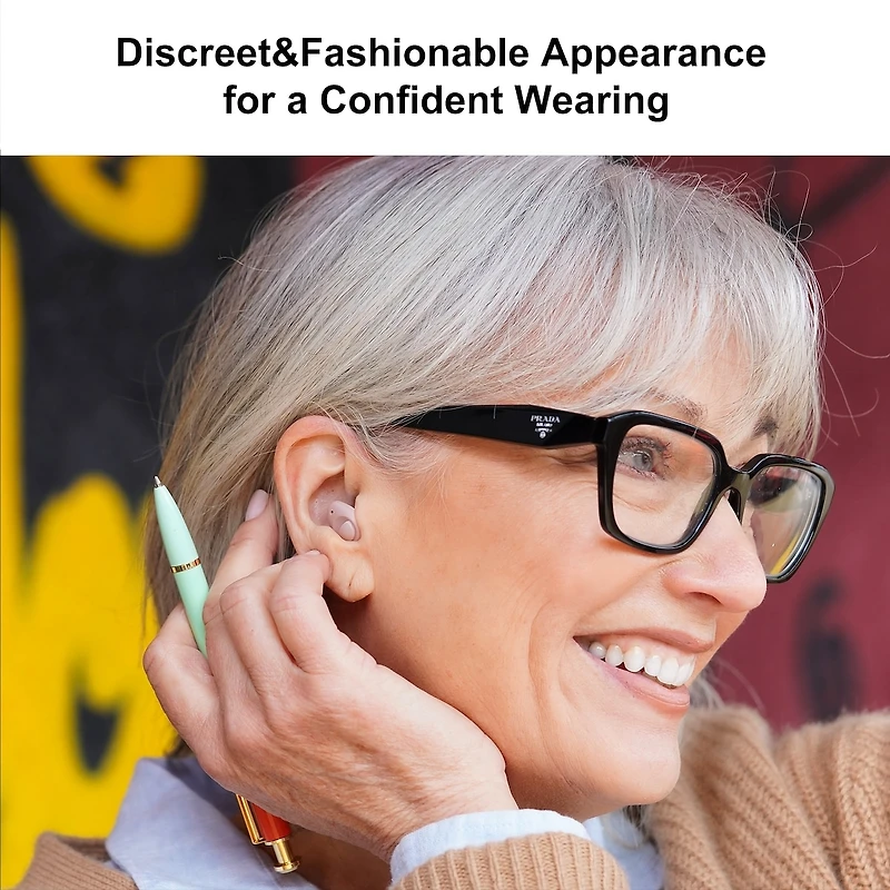 Ceretone Torch Rechargeable In-The-Ear (ITE) Hearing Aids – Premium Comfort Design and Nearly Invisible, Advanced Wind Noise Management