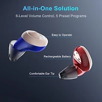 Ceretone Torch Rechargeable In-The-Ear (ITE) Hearing Aids – Premium Comfort Design and Nearly Invisible, Advanced Wind Noise Management