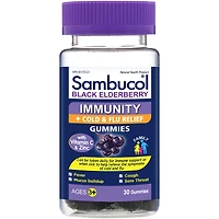 Sambucol Black Sureau Immunité + Gélifiés Soulagement Du Rhume Et De La Grippe