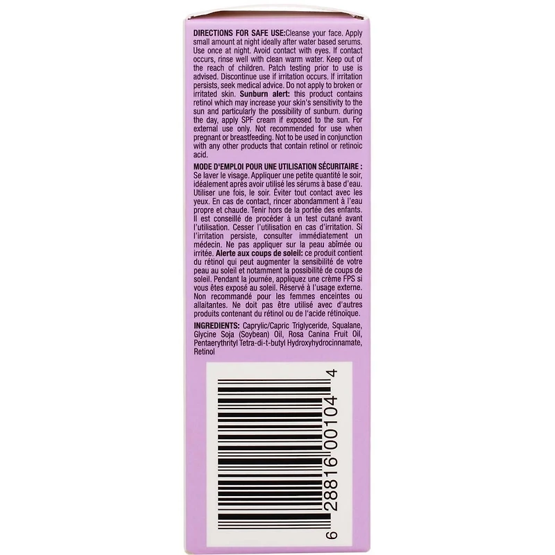 Solution de rétinol dans du squalane