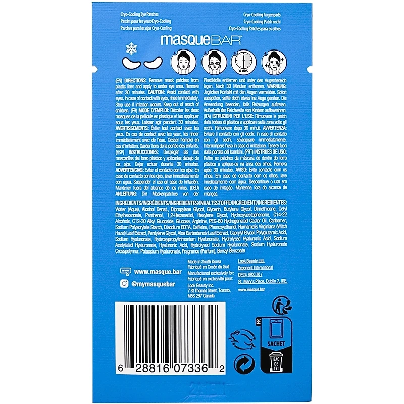 Patchs pour les yeux Cryo-Cooling