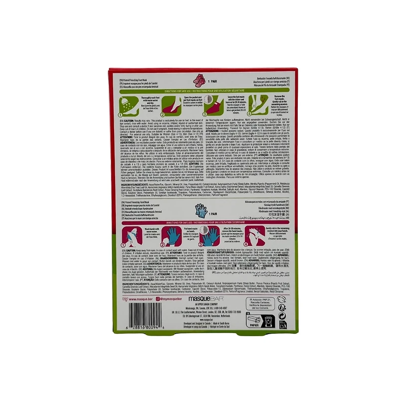 Coffret cadeau Masque Bar Friendship pour les mains et les pieds