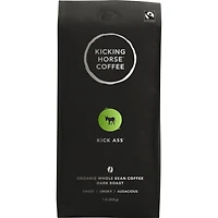 Organic Fairtrade Dark Roast Whole Bean Coffee, Kick Ass