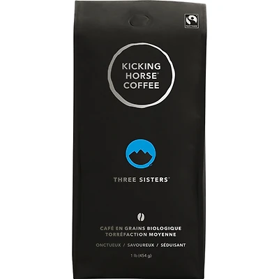 Organic Fairtrade Medium Roast Whole Bean Coffee, Three Sisters