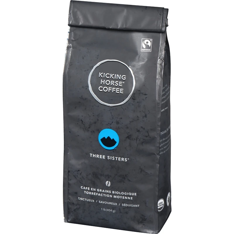 Organic Fairtrade Medium Roast Whole Bean Coffee, Three Sisters