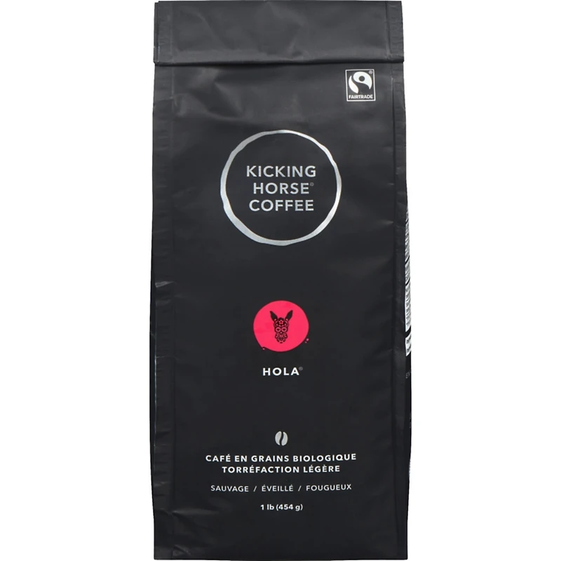 Organic Fairtrade Light Roast Whole Bean Coffee, Hola
