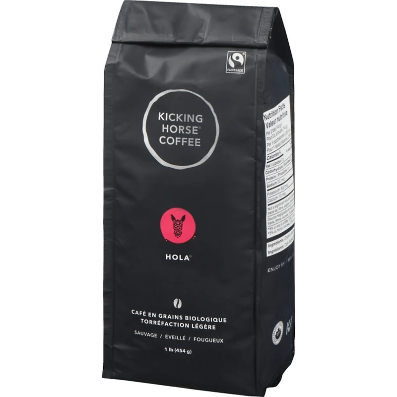 Organic Fairtrade Light Roast Whole Bean Coffee, Hola