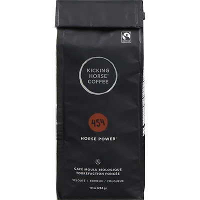 Organic Fairtrade Dark Roast Ground Coffee, 454 Horse Power