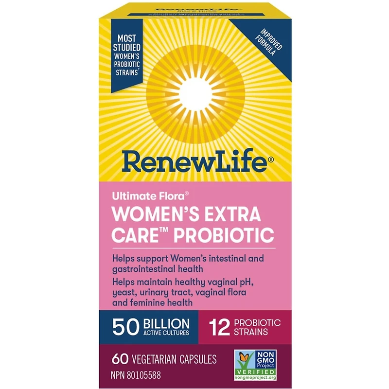 Ultimate Flora Women's Extra Care Probiotic, 50 Billion Active Cultures
