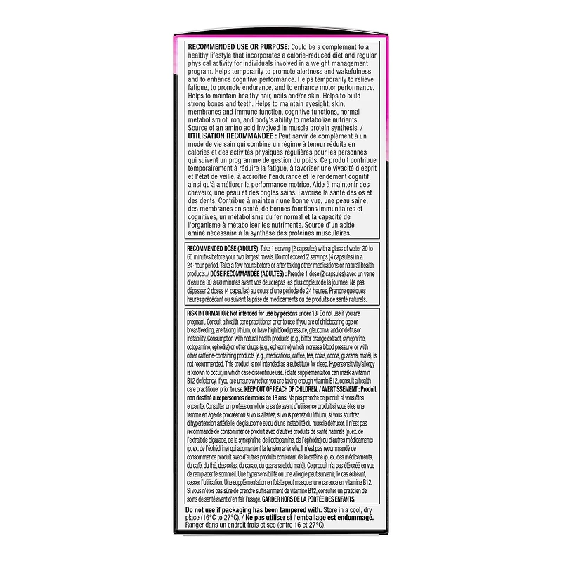 Comprimés pour gestion de poids Hydroycut Max! pour femmes