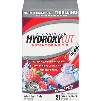 Préparation de boisson instantanée à saveur de baies sauvages de Hydroxycut