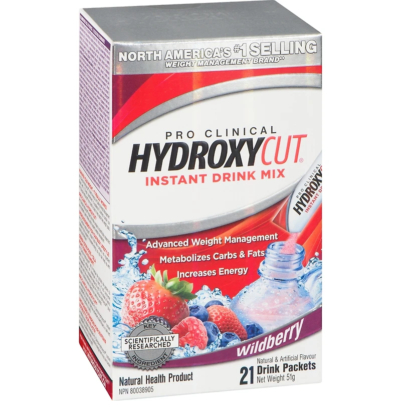 Préparation de boisson instantanée à saveur de baies sauvages de Hydroxycut