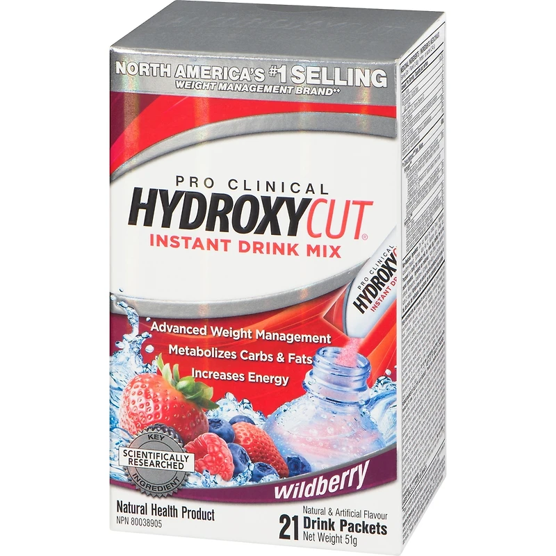 Préparation de boisson instantanée à saveur de baies sauvages de Hydroxycut