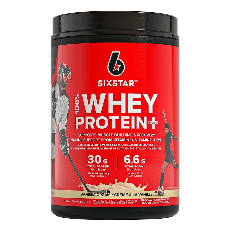 Poudre de protéine de lactosérum à la crème de vanille série Elite Plus de Six Star