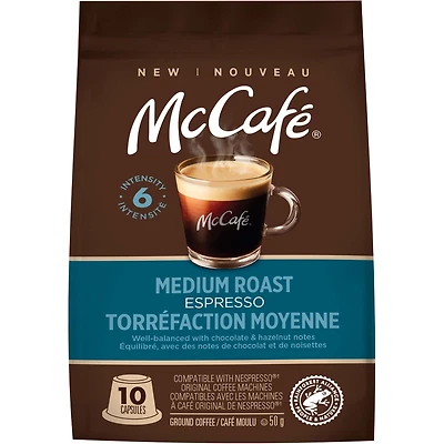 Capsules de café espresso torréfaction moyenne, capsules compatibles avec la gamme Original de Nespresso