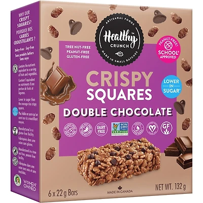 Carrés croustillants double chocolat