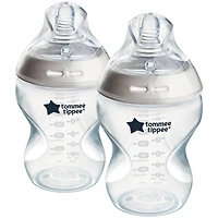 Tommee Tippee Biberons, Biberon Anti-colique Natural Start, tétine imitant la forme du sein pour une prise en bouche naturelle, lot de 2