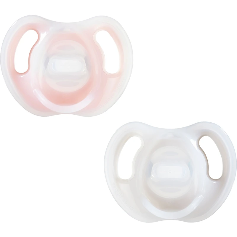 Ultra-light Pacifiers, 6-18 months,  2 pack of  one piece silicone, BPA free pacifiers