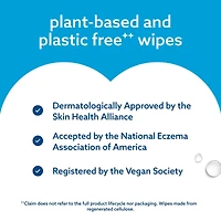 Sensitive+ Newborn & Baby Wipes, 3-en-1 nettoie, soigne, protège, 99,9 % d'eau, non parfumées, 60 unités (1 paquet)