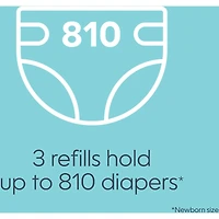 Recharge ronde non-parfumée pour poubelle à couches Diaper Genie Emballage de 3 recharges