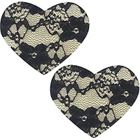 Lace Heart Nipple Covers - One Sizes