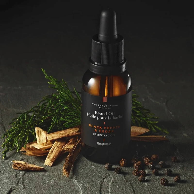 L'art De Raser Huile De Barbe Premium Au Poivre Noir Et Au Cèdre