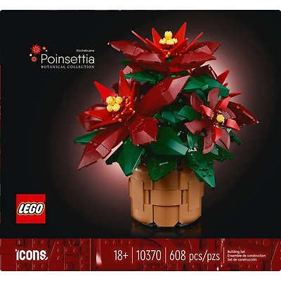 LEGO Icons Le poinsettia Ensemble de construction de décoration florale 10370