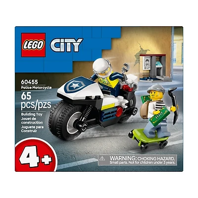 LEGO City Police Motorcycle Chase Building Toy 60455