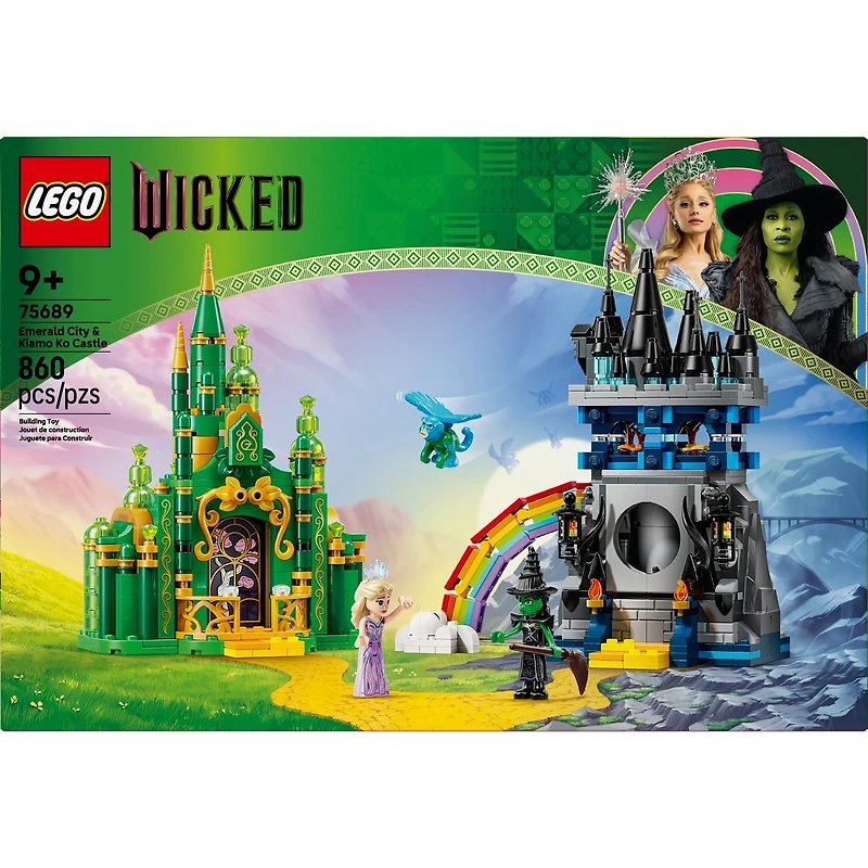 LEGO Wicked Emerald City et le Château de Kiamo Ko, Cadeau d’Aventure, Jouet de Construction 75689