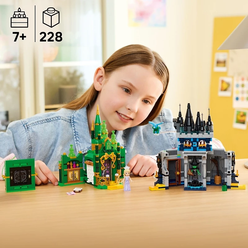 LEGO Wicked Emerald City et le Château de Kiamo Ko, Cadeau d’Aventure, Jouet de Construction 75689