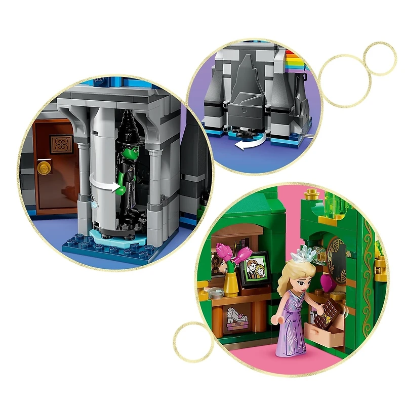 LEGO Wicked Emerald City et le Château de Kiamo Ko, Cadeau d’Aventure, Jouet de Construction 75689