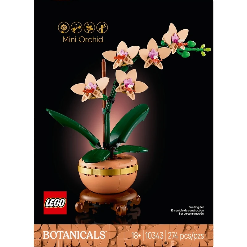 LEGO Botanicals L’Orchidée Miniature, Cadeau Botanique 10343