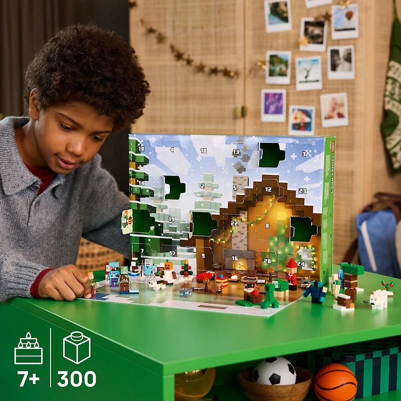 LEGO Minecraft Advent Calendar 2025, Christmas Gamer Gifts for Kids 21280