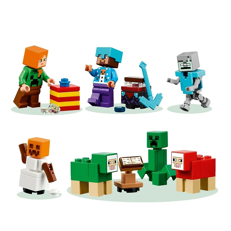 LEGO Minecraft Le Calendrier de l’Avent 2025, Cadeau de Noël pour Amateur de Jeu Vidéo pour Enfants 21280