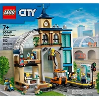 LEGO City La Gare Centrale, Ensemble pour les Amateurs de Jouets de Construction 60469